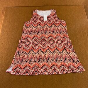 BKRIVE Womens 2X-Large Multicolor Chevron Stretch Sleeveless Tunic Tank Top NWT